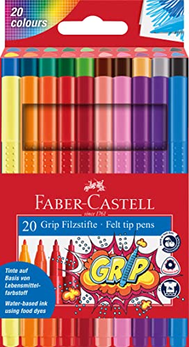 FABER-CASTELL 155320 - Fasermaler GRIP Colour Marker, 20er Etui im Sale